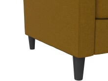 Schlafsofa >Palermo< in Leinenoptik, Curry - 207x86x86 (BxHxT)