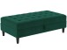 Hocker >Palermo< mit Saturaum, Farbe dunkelgrün, Samt - 130x43x69cm (BxHxT)