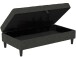 Hocker >Palermo< mit Sztauraum, Leinenstoff-Optik anthrazit - 130x43x69 (BxHxT)