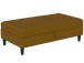 Hocker >Palermo< mit Stauraum, Webstoff in Leinenoptik Curry - 130x43x69 (BxHxT)