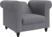 Loungesessel >Firenze II< Relaxfunktion, in Grau, Cord - 111x83x87cm (BxHxT)