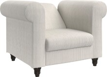 Loungesessel >Firenze II< Relaxfunktion, Cord creme-weiß - 111x83x87cm (BxHxT)