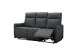 3-Sitzer >Lübeck< Relaxfunktion, Schwarz, Polyurethan - 180x120x86cm (BxHxT)