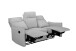 3-Sitzer >Lübeck< Relaxfunktion, in silber, Stoff - 180x120x86cm (BxHxT)