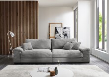 Big-Sofa >Anselm< in hellgrau, Cord Lincoln -...