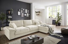 Polsterecke >Anselm< in creme, Cord Lincoln -...
