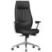 Chefsessel >SPM1.141< in Schwarz, Echtes Leder - 67x58x125x58cm (LxBxHxT)