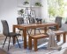 Sitzbank >MUMBAI< in Braun, Massivholz Sheesham - 160x45x35cm (BxHxT)