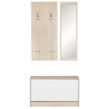 Kompaktgarderobe >SALERNO< in sonoma Eiche Dekor /...