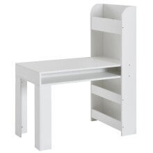 Kinderschreibtisch >WL6.388< mit Regal, in Weiß - 90x110x50cm (BxHxT)