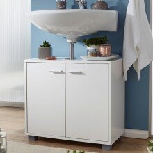 Waschbeckenunterschrank >WL1.344< in Weiß -...