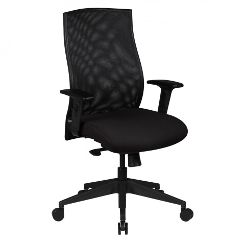 Bürostuhl >SPM1.275< in Schwarz, Stoff - 65x113x65cm (BxHxT)