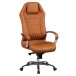 Chefsessel >MONTEREY< in Braun, Echtes Leder - 67x136x70cm (BxHxT)