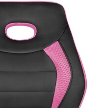 Bürostuhl >LUAN< in Schwarz / Pink - 63x103x63cm (BxHxT)