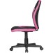 Bürostuhl >LUAN< in Schwarz / Pink - 63x103x63cm (BxHxT)