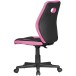 Bürostuhl >LUAN< in Schwarz / Pink - 63x103x63cm (BxHxT)