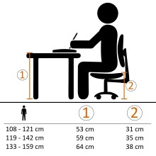 Bürostuhl >LUAN< in Schwarz - 63x103x63cm (BxHxT)
