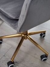 Bürostuhl >SPM1.430< in Grau und goldfarbig - 54x105x42 (BxHxT)
