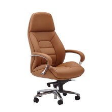 Gaming-Stuhl >SPM1.436< 120kg, Leder Caramel - 67x137x67cm (BxHxT)