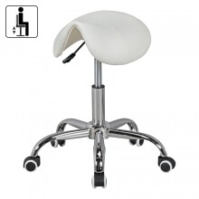 Sitzhocker >MENTON< Bürostuhl, Praxishocker, in Weiß - 60x60cm (HxD)