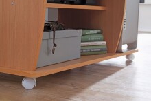 Schreibtisch >GRASSE< in Buche Dekor - 94x90x48cm (BxHxT)