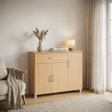 Sideboard >SETE< in Buche Dekor, Holzwerkstoff - 90x75x30cm (BxHxT)