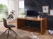 Schreibtisch >BOHA< in Sheesham, Massivholz - 200x76x100cm (BxHxT)