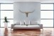 Hängedekoration >BULL< in goldfarben, Lackiertes Aluminium - 100x40x6cm (BxHxT)