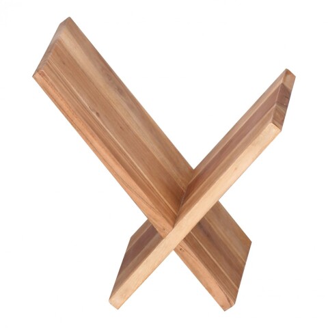 Zeitungsständer >MUMBAI< in Akazie, Massivholz - 29x31x28cm (BxHxT)
