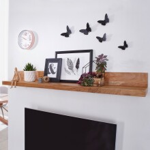 Wandboard >MUMBAI< in Akazie, Massivholz - 80x17x23cm (BxHxT)