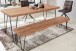 Sitzbank >BAGLI< in Akazie / schwarz, Massivholz / Edelstahl - 160x45x40 (BxHxT)