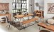 Sitzbank >BAGLI< in Akazie / schwarz, Massivholz / Edelstahl - 120x45x40 (BxHxT)