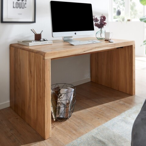 Schreibtisch >BOHA< in Akazie, Massivholz - 160x76x80cm (BxHxT)