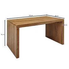 Schreibtisch >BOHA< in Akazie, Massivholz - 160x76x80cm (BxHxT)