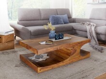 Couchtisch >BOHA< in Sheesham, Massivholz -...