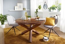 Esstisch >BOHA< in Sheesham, Massivholz - 75x120cm...