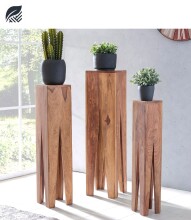 Blumentisch >WL1.565< in Akazie oder Shesham...