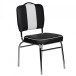 Esszimmerstuhl >WL1.716< in Schwarz / weiss - 47x45x90cm (LxBxH)