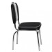 Esszimmerstuhl >WL1.716< in Schwarz / weiss - 47x45x90cm (LxBxH)
