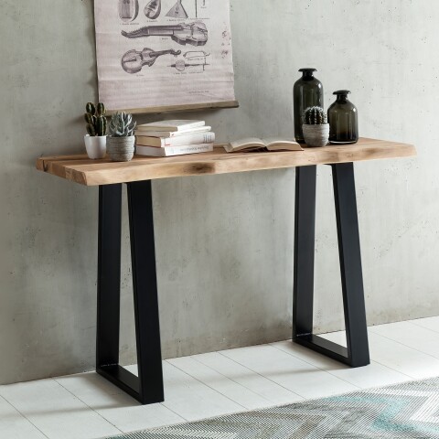 Konsolentisch >GAYA< in Akazie, Massivholz - 120x75x45cm (BxHxT)