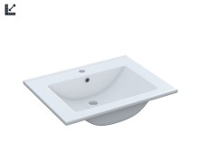 Waschbecken >Keramik< in Weiß, Keramik -...