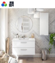 Badezimmer >ECO KIT< Weiß glänzend oder...