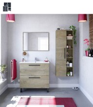 Badezimmer-Set >ATHENA< in Alaska-Eiche Dekor -...
