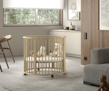 Babybett >Dino< in Natur, Buche massiv -...