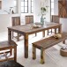 Esstisch >KALKUTTA< in Mango, Massivholz - 120x76x70cm (BxHxT)