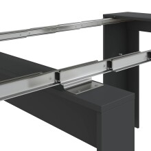 Kulissentisch >Consola< ausziehbar bis 237cm, Anthrazitgrau - 51-237x78x90 (BxHxT)