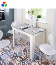 Esstisch >Cloe< in Artik-Weiß + Beton oder...