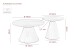 Couchtisch >Dustin< 2er Set, Marmor Graumatt, Kegelfuß - Ø 70x46 cm + Ø 50x40 cm
