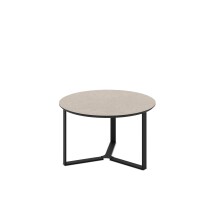 Couchtisch >Massa< (2er-Set) in Cashmere / schwarz -  Ø 80 und Ø 60 cm