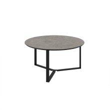 Couchtisch >Massa< (2er-Set) in Beton Dekor / schwarz - Ø 80 und Ø 60 cm